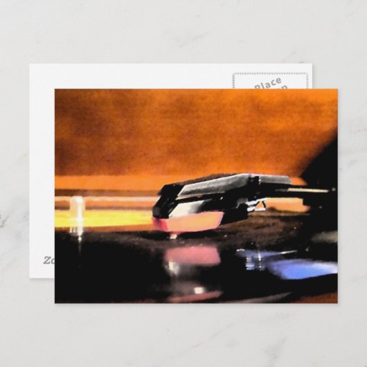 Briefkaart Record Player (Voorkant / Achterkant)