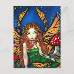 briefkaart "Red Haire Fairy Queen"
