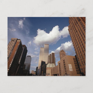 Briefkaart Reflection Afbeelding van WTC Twin Towe
