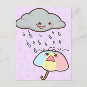 Briefkaart Regen Hurts