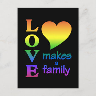 Briefkaart regenboogfamilie, aanpassen