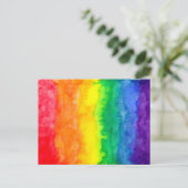 Briefkaart regenboogwas (Staand voorkant)