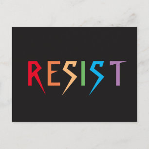 Briefkaart regenboogweerstand