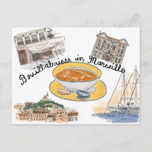 Briefkaart reisketting: Bouillabaisse in Marseille