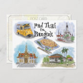 Briefkaart reisketting: Pad Thai in Bangkok (Voorkant / Achterkant)