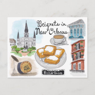 Briefkaart reisketting: Wegnetten in New Orleans