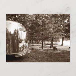 Briefkaart reistraintravelkampeerreis