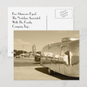 Briefkaart reistraintravelkampeerreis (Voorkant / Achterkant)