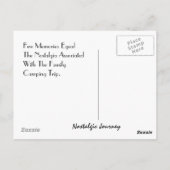 Briefkaart reistraintravelkampeerreis (Achterkant)