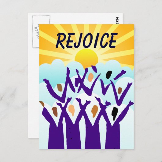 Briefkaart Rejoice (Voorkant / Achterkant)