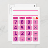 Briefkaart rekenmachine (Voorkant / Achterkant)