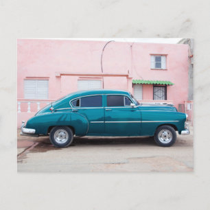 Briefkaart Retro Car