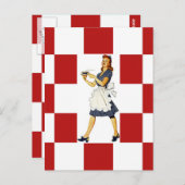 Briefkaart Retro-checkers Vierkantjes Diner Tile-l (Voorkant / Achterkant)