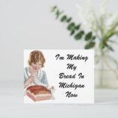 Briefkaart  Retro Fun Ik heb een nieuw adres verpl (Staand voorkant)