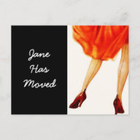 Briefkaart Retro Marilyn Red Dress verplaatst nieu