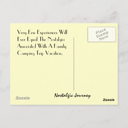 Briefkaart Retro Planning RV Camping Trip Vacking (Achterkant)
