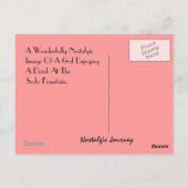 Briefkaart Retro Stylish Gal w/ Soda Fountain Drin (Achterkant)