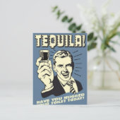 briefkaart, retro, tequila briefkaart (Staand voorkant)