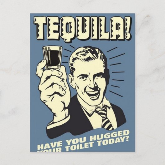briefkaart, retro, tequila briefkaart (Voorkant)