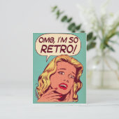 briefkaart, retro, vrouwen briefkaart (Staand voorkant)