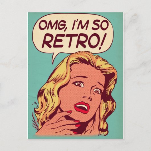 briefkaart, retro, vrouwen briefkaart (Voorkant)