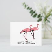 Briefkaart Retro We hebben verplaatst nieuw adres (Staand voorkant)