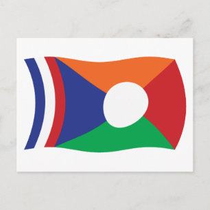 Briefkaart reunion Flag