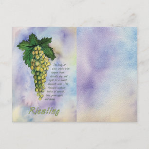 Briefkaart rijpe witte wijndruiven