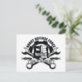 Briefkaart Robot Defense Force (Staand voorkant)