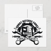Briefkaart Robot Defense Force (Voorkant / Achterkant)