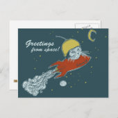 briefkaart - rocketship (Voorkant / Achterkant)