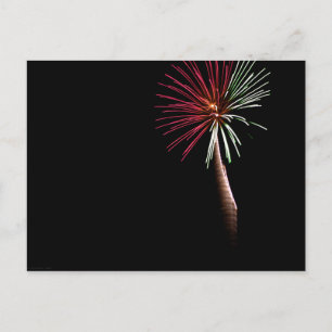 Briefkaart rode en groene handpalm
