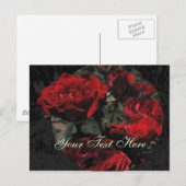 Briefkaart rode rozen (Voorkant / Achterkant)