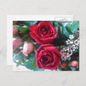 Briefkaart rode rozen (Voorkant / Achterkant)