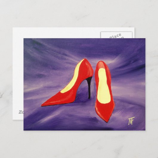 Briefkaart Rode schoenen (Voorkant / Achterkant)