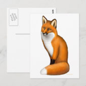 Briefkaart rode vos (Voorkant / Achterkant)