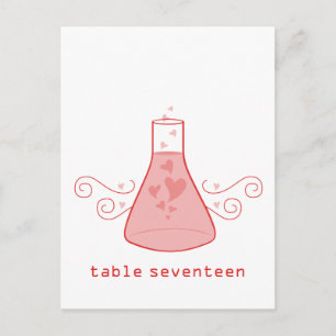 Briefkaart Rode zoete scheikundige tabel