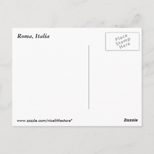 Briefkaart Rome (Achterkant)