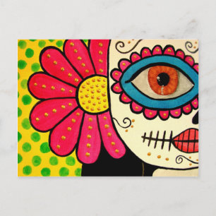 Briefkaart "Rosa Mexicano"-dag van de dood
