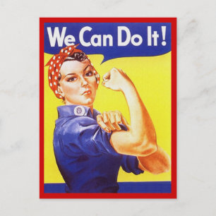 Briefkaart Rosie de Riveter Patriotic WWII-oorlogs