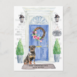 Briefkaart rottweiler Moving Announcement