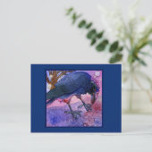 Briefkaart Roze Sky Crow (Staand voorkant)