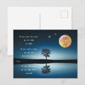 Briefkaart Rumi - Als je de maan wilt (Voorkant / Achterkant)
