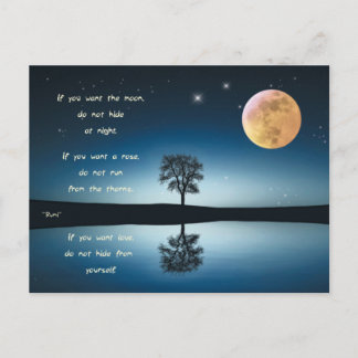 Briefkaart Rumi - Als je de maan wilt