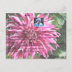 Briefkaart Rusks Recipe