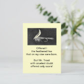 briefkaart "Ruwe forel" (Staand voorkant)