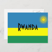 Briefkaart Rwanda-vlag (Voorkant / Achterkant)