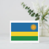 Briefkaart Rwanda-vlag (Staand voorkant)
