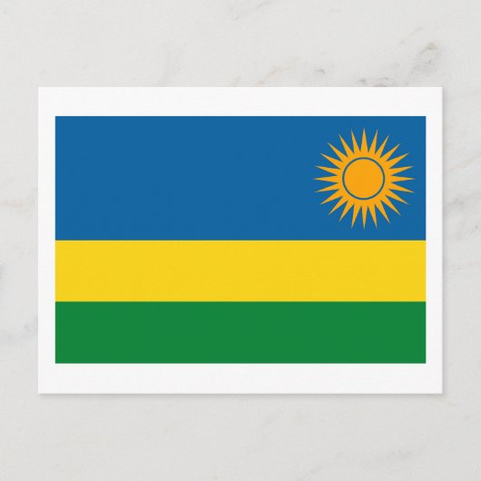 Briefkaart Rwanda-vlag (Voorkant)
