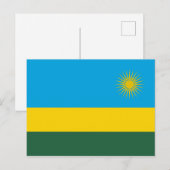 Briefkaart Rwanda-vlag (Voorkant / Achterkant)